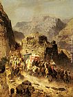 Alberto Pasini Famous Paintings - An Arab Caravan
